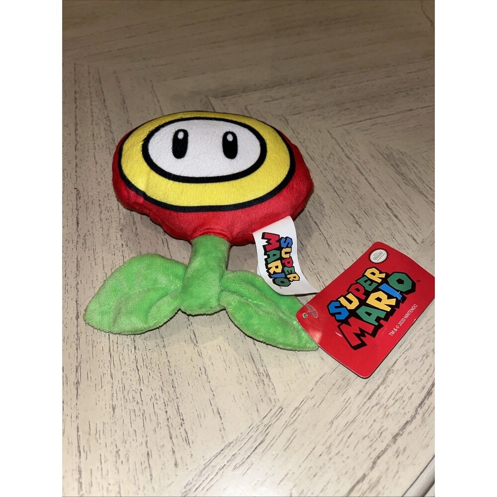 Super Mario Fire Flower Plush Toy with Tags
